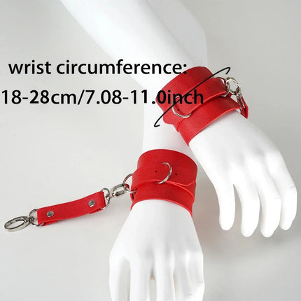 Women's  Charm PU Leather Bracelet Adjustable for Couples to Use Leather Armband Daily Accessory Gothic Punk Hand Decor Strap
