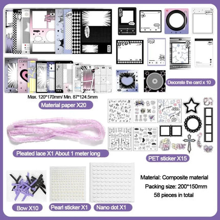 Paper Stickers DIY Itabag Insert Material Retro Lace Ribbon Itabag Decor DIY Material Creative Colorful