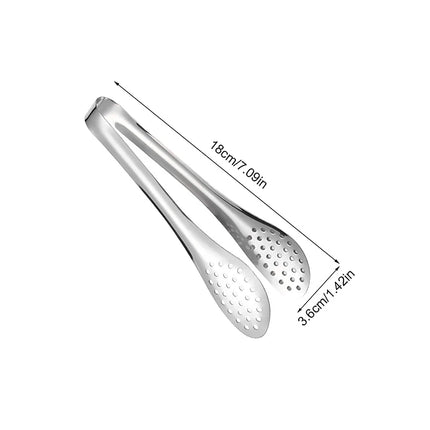 〔CC55〕1pc Food Clip Kitchen Utensils BBQ Food Clip Kitchen Chief Tongs Stainless Steel Portable For Picnic Barbecue Cooking