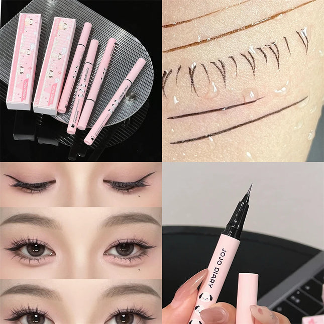 Quick-dry Eyeliner Pencil Makeup Lasting Smooth Ultra Thin Black Brown Matte Eye Liner Waterproof Liquid Eyeliner Pen Cosmetics
