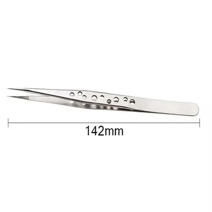 Precision Anti Static Tweezers Stainless Steel Magnetic Electronics Tweezers for Soldering Repair Maintenance Hand Tools