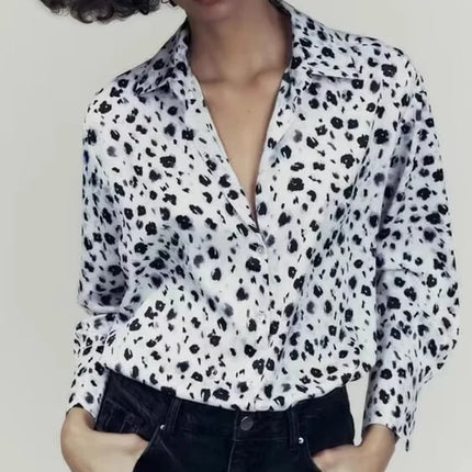 Classic Silk Satin Feel Shirt New Spring Collection Long Sleeve Polyester Fabric Women's Premium Fashion Regular Length