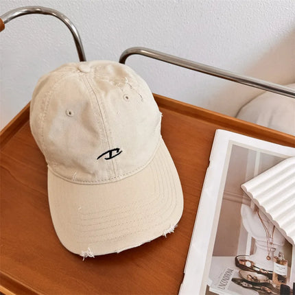 Cotton Baseball Cap For Men Spring Summer Casual Letter Embroidery Student Hip HOP Hat Outdoor Sport Sun Caps