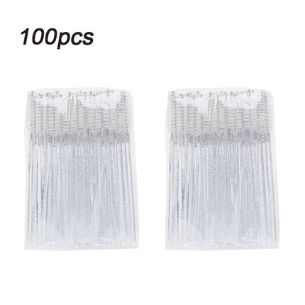 New 100pcs Eyelash Extensions Brush Microbrush for Eyelashes Spoolie Brushes Eyebrow Comb Brushes Makeup Cosmetic Tools HZS24