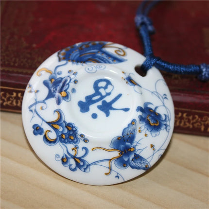 Miredo jewelry wholesale ceramic retro style necklaces women's pendant artware rope chain boondoggle #1119