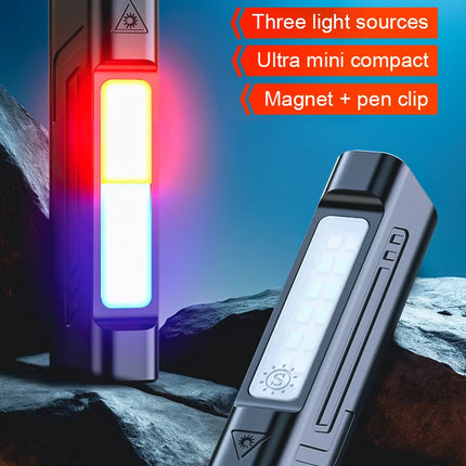 Ultra Bright LED Flashlight New Infrared Rechargeable Waterproof Torch with Pen Clip Magnetic Outdoor Camping Emergency Lanterna