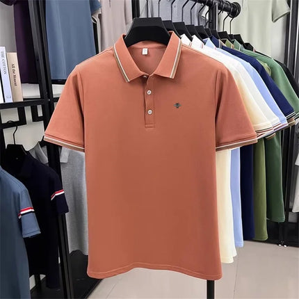 Designer Brand Men's Polo Shirt Lapel Short Sleeve Summer New Bee Embroidery T-Shirt Fashion Leisure Business Menswear Clothing