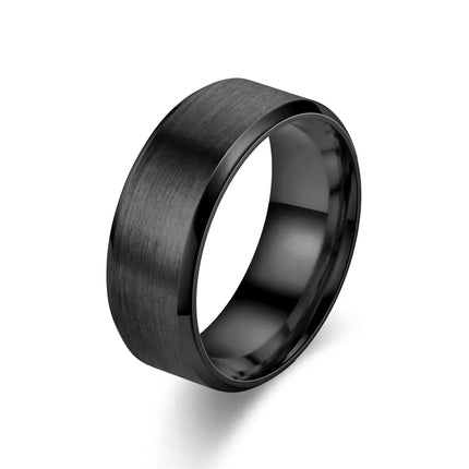 Classic Matte Finish Stainless Steel Ring Unisex Adjustable Band Jewelry Accessory for Men And Women Size 6 to 13