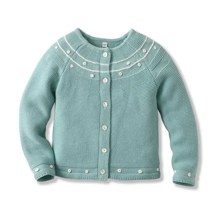 Clibeso 2024 Winter Baby Boys Girls Embroidery Sweater Kids Knitted Cardigan Boy Girl Knitting Outwear Children Knit Top