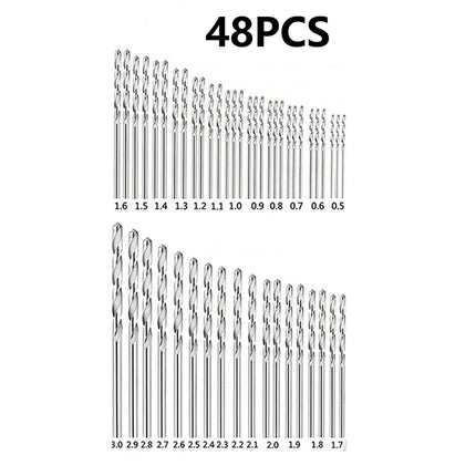 49pcs 0.2-3.4mm Hand Drill Set Mini Aluminum Hand Drill Bit Jewelry Craft Hand Manual Drill Woodworking Tools Drill Bit Dropship