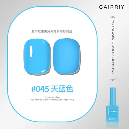 Gairriy 15ml Gel Nail Polish 60 Colors Glitter Soak Off UV LED Semi-Permanent Varnish Nail Art Salon Nail Polish Free Shipping