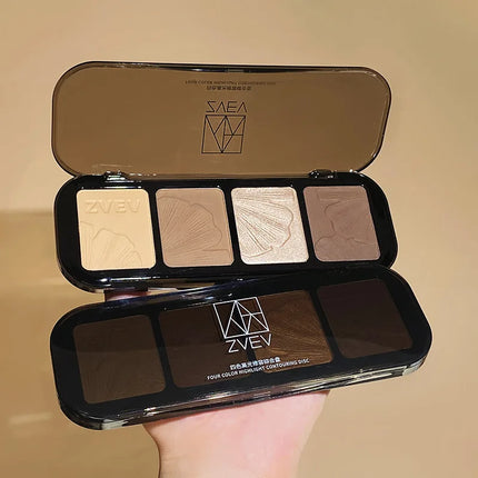 4 Color Contouring Highlighter Shading Palette Natural Nose Shadow Aegyosal Face Three-dimensional Matte Brighten Bronzer Makeup