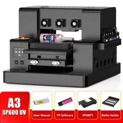 For Epson XP600 A3 UV Printer with XP600 Printhead UV Flatbed Printer A3 UV Sticker Printer For Bottle Case Acrylic Glass Print