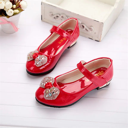 Girls Shoes 2021 Newly Arrived Infant Kids Baby Girls Crystal Bling Bowknot Single Princess Shoes Sandals Girls Sandals Shoe Red