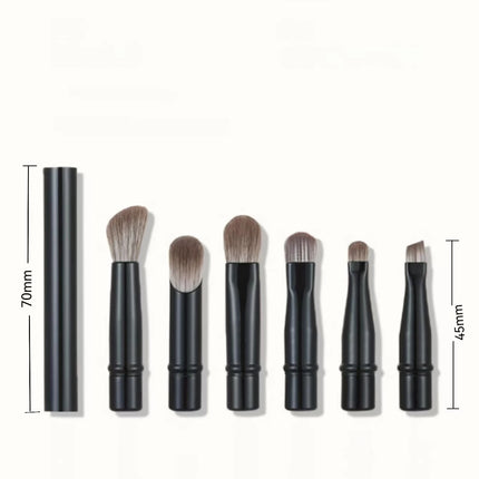 6-Pack Portable Makeup Brush Replacement Brush Head Nose Shadow Brush Travel Set