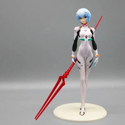 23cm Rei Ayanami  Action Figure with Spear of Longinus EVA Neon Genesis Evangelion Anime Collectible Model Toy Gift for Fans