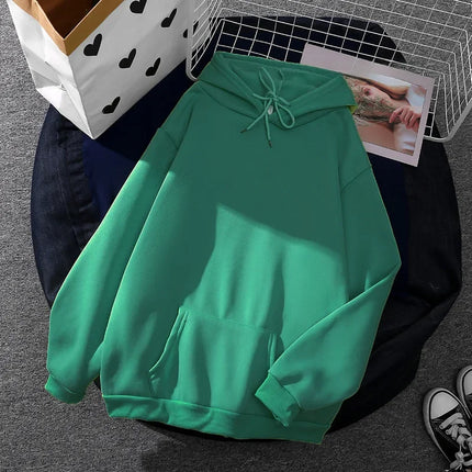 2021 Blank Solid Color Hooded Sweatshirt Women's Independent Station Ebay Wish Cross-border Top Sweatshirt Fleece Material