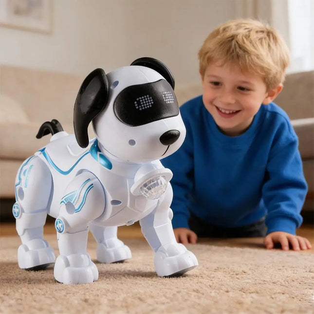 Electronic Robot Dog Toys With Music Song Robot Dog for Children's Gifts Creative Small Dog Toy Can Walking Dancing