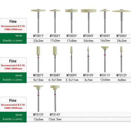 10Pcs High Quality Dental Ceramic Diamond Polishing Burs for Dentist Lab Quick Polishing Zirconia Porcelain Crown Tools