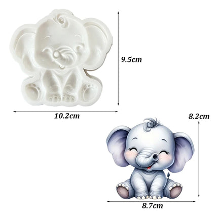 Baby Elephant Silicone Sugarcraft Mold Chocolate Cupcake Baking Fondant Cake Decorating Tools