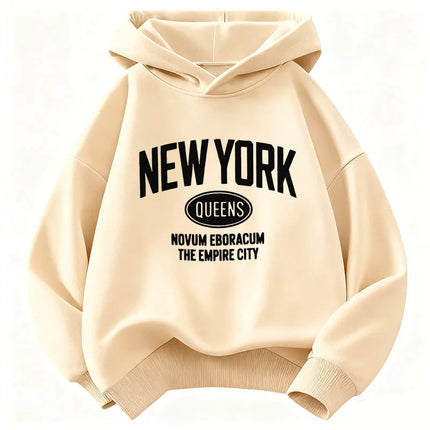 New York Fashion Letter Design Hoodie Kids Children's Sweatshirt Hoody for Boys Girls Autumn Winter Casual Hoodies