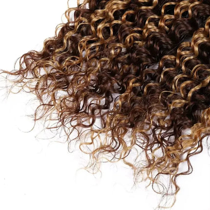 Ombre Deep Wave Boho Braids Human Hair Curly Highlight 427 Brazilian  Human Hair Remy Braiding Real Raw Weave Extensions