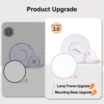 MARPOU 50CM Large Led ceiling lamp with Smart APP Remote Control Ultrathin Light fixture Ceiling Lights for Bedroom Living Room