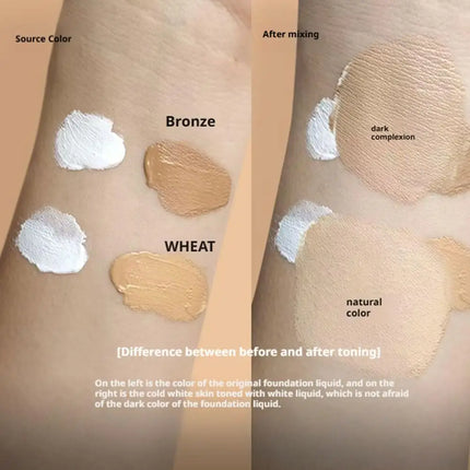 Professional White Face Foundation Matte Light White Blending Pure White Brightening Makeup For Cosplay Gothic Makeup Foundation