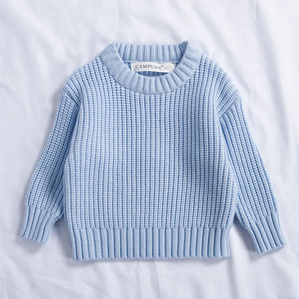 Children Baby Loose Sweater Knitted Autum Winter Baby Boy Girl Clothes Round Neck Kid Toddler Girl Boy Pullover Baby Outerwear