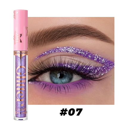 Glitter Liquid Eyeliner Pencil Flash Dazzling Eyeshadow Pearlescent Outline Pen Long Lasting No Smudge Women's Makeup Gifts