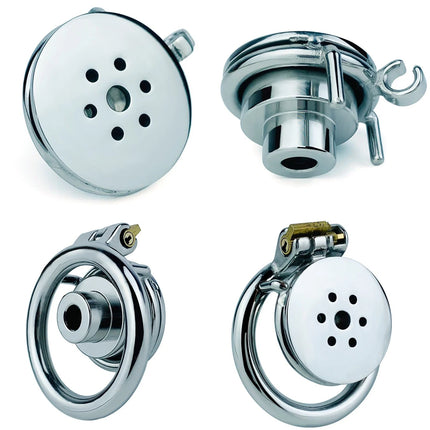 Flat Round Hole Male Stainless Steel Urethral Lock With Metal Catheter BDSM Erotic Sex Toys For Men Gay Long Term Wear 18+