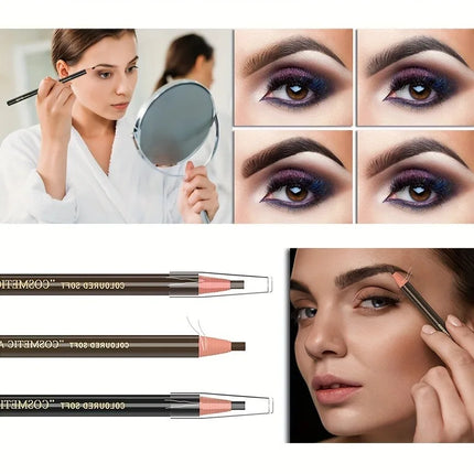 3pcs/1pc HENGSI Waterproof Sweat Resistant Eyebrow Pens, Anti Smudge, Durable, Not Easy to Fade, Multi Color Cosmetic Pens