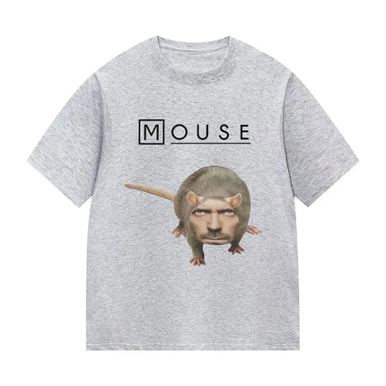 House_Mouse MD Funny Graphic T-shirt Men Women Casual Oversized Short Sleeve T Shirt Fashion High Quality Cotton Tees Streetwear