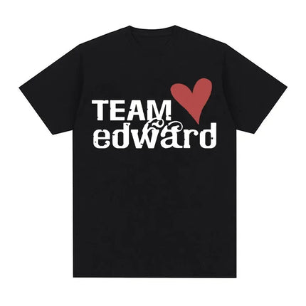 Jacob Wears Team Edward Has Twilight Fans Clothing Retro Women's Fashion Casual Large T-shirt Short Sleeve Shirt Y2k Style Tops