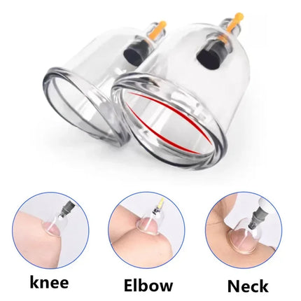 4/12/20/24 Cans Anti-Cellulite Suction Cups Vacuum Cupping Massage Set Chinese Physiotherapy Healthy Care For Body Massage Tool