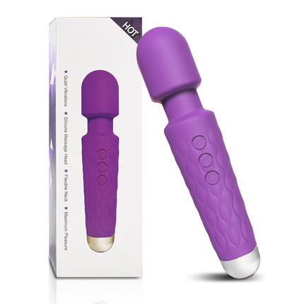 Powerful Vibrator Women's Magic Wand USB Rechargeable Waterproof Massager Clitoral G-Spot Vibrator Sex Toy Suitable for Adults