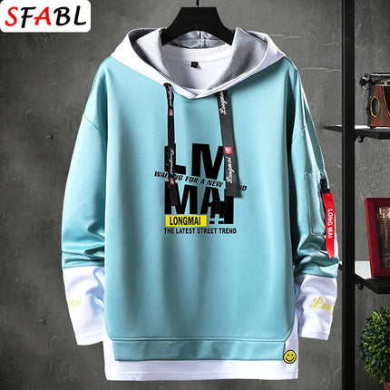 New Fashion Men's Hoodies Hip Hop Hooded Male Sweatshirts Men's Top Streetwear Casual Outdoor Breathable Pullovers Fashionable