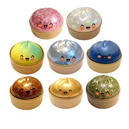 Colorful Dumpling Squishy Gifts Ornament Slow Rebound Soft Pinch Baozi Desk Accessiories Antistress Fidget Toy Dumpling Squishy