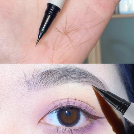 Multifunctional Liquid Eyebrow Pencil Ultra Fine Eyeliner Lying Silkworm Waterproof Grey Brown Eyebrow Enhancer Tattoo Cosmetics