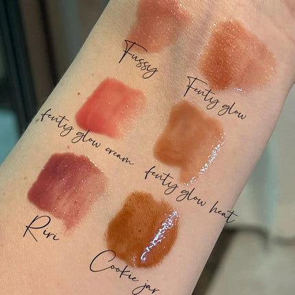 Hot 9 Colors Lip Gloss Lipstick Water Gloss Highlight Mirror Lasting FUSSY HEAT RIRI Sparkling Charming Moisturizing Lip Care