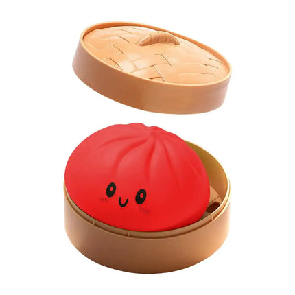 Glitter Dumpling Squishes Stress Balls 2026 Viral Fidget Toy Colorful Simulation Steamed Bun Decompression Toy for Anxiety