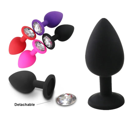 S/M/L Size Silicone Butt Plug Anal Plugs Sex Stopper Adult Toys for Men/Women Anal Trainer Prostate Massager Dildo for Couples