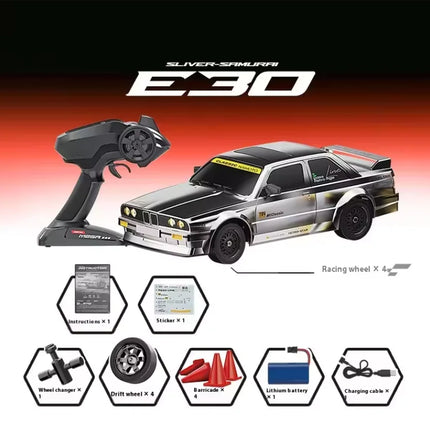Whoosh E30 Pro Gyro Rc Drift Car 4WD Speed Racer Full Scale Throttle Direction Simulation Model Remote Control Cars