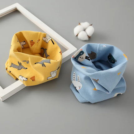 0-12years Winter Kids Scarf Cotton Children Warmer Neck Scarf Baby Neckerchief Cute Scarf Soft Neck Collar Children´s Scarves