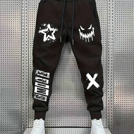 Men'S Trendy Printed Casual Fashion Pants Suitable For Outdoor Dates, Shopping, And Sports