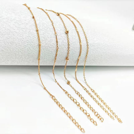 5 Pcs /set Silver plated Stainless Steel Anklet for women men Summer Beach Bracelet Accessories Jewelry Valentine's Day Gift