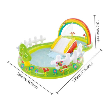 New Water Slide Children Fun Lawn Water Slides Iatables Pools Ring Tosses Game For Kids Summer Slide Set Backyard Outdoor Toys