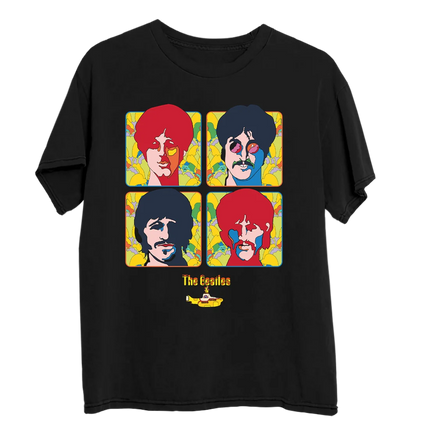The Beatles "Let It Be" Album Quad-Image T-Shirt – Band Portrait & Typographic Apparel for Classic Rock Fans T-shirts