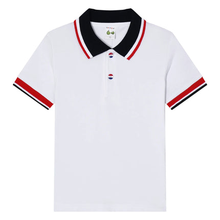 New Children Polo Shirt Solid Kids Boys Polo Shirts Korea Fashion Boys Designer Clothes School Uniform 2-14 Years