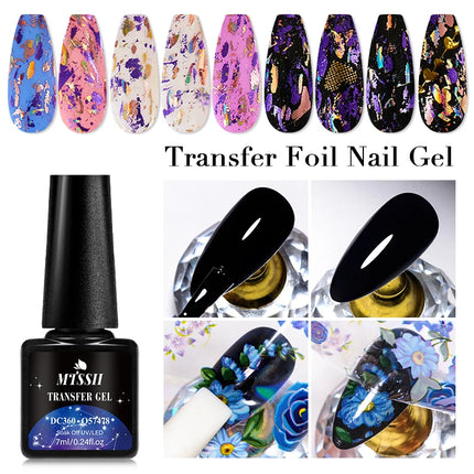 7ml Transfer Foil Nail Gel Polish Semi-Permanant Varnish For Adhesive Sticker Nail Glue Soak Off UV LED Gel Nail Art Gel